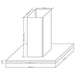 Máy hút mùi đảo bàn FANDI 219SR | Điều khiển cảm ứng | Kích thước 90cm | Bảo hành 3 năm 5