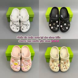 [poposneaker+Dép nhựa sục Ba.,ya Plat,form Cao 5cm Full Tặng Kèm pk 9