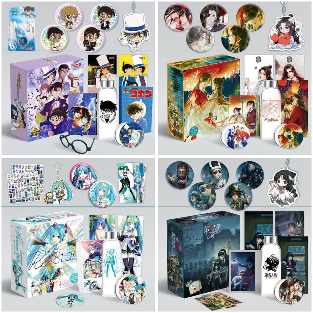 (LT-200) Hộp quà to Identity V Conan Jujutsu Sakura Kimetsu Naruto Violet Honkai PUBG in hình anime boylove sưu tầm