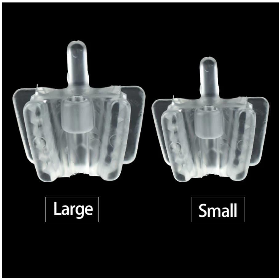 Cục cắn silicon nhựa trong suốt nha khoa
