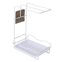 Kệ gác bồn rửa chén, giá treo giẻ rửa bát, khăn lau treo tường nhà bếp để bồn rửa chén có khay hứng nước tiện lợi 8