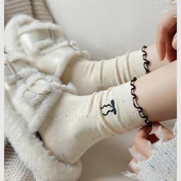 Tất Ren Nơ Chấm Sợi Cotton Nhật Bản Dễ Thương, Mỏng, Thời Trang - Phong Cách Năng Động!(giadungtranlinh) 2