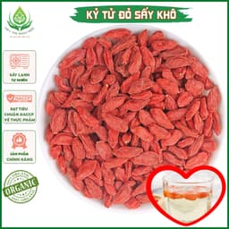 ✅ [CHÍNH HÃNG] Kỷ Tử Đỏ (Câu Kỉ Tử) Sấy Khô Quả To Đỏ Đều Đẹp Da Tăng Cường Thị Lực Bồi Bổ Cơ Thể 1