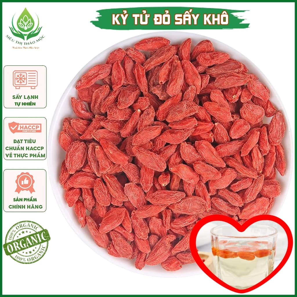 ✅ [CHÍNH HÃNG] Kỷ Tử Đỏ (Câu Kỉ Tử) Sấy Khô Quả To Đỏ Đều Đẹp Da Tăng Cường Thị Lực Bồi Bổ Cơ Thể