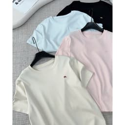 Áo Phông Nữ  Thêu Chữ M  Chất Cotton Co Giãn thoáng mát kiểu dáng free size 4