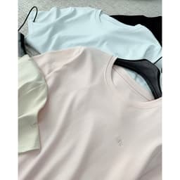 Áo Phông Nữ  Thêu Chữ M  Chất Cotton Co Giãn thoáng mát kiểu dáng free size 7