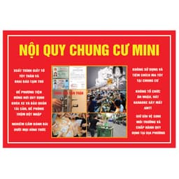 Bảng Nội Quy Nhà Nghỉ - Bảng Nội Quy Nhà Trọ  - Biển Nội Quy Chung Cư Mini Chất Liệu Fomex Bồi Decal 1