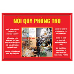 Bảng Nội Quy Nhà Nghỉ - Bảng Nội Quy Nhà Trọ  - Biển Nội Quy Chung Cư Mini Chất Liệu Fomex Bồi Decal 2