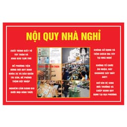 Bảng Nội Quy Nhà Nghỉ - Bảng Nội Quy Nhà Trọ  - Biển Nội Quy Chung Cư Mini Chất Liệu Fomex Bồi Decal 3