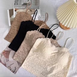 Áo bra 2 dây 11601  họa tiết ren hoa nhí, dáng croptop có đệm mút kiểu dễ mix 1