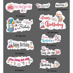Banner Chúc Mừng sinh nhật,Happy birthday,trang trí bánh kem,giỏ quà... 1