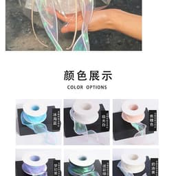 Duy băng voan sóng GALAXY màu đẹp cực lạ mắt ( ruy băng không lõi GALAXY), kích thước 4cmx9Y 4