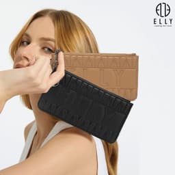 [Tặng hộp 20.10] Ví nữ ELLY EV101 da thật cao cấp ví cầm tay dài thời trang chính hãng 2