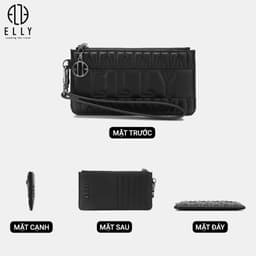 [Tặng hộp 20.10] Ví nữ ELLY EV101 da thật cao cấp ví cầm tay dài thời trang chính hãng 5