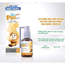 Xịt Họng Keo Ong Cô Đặc Smartbibi Pro Spray Hỗ Trợ Làm Dịu Họng, Đau Họng, Giảm Ho Cho Bé Chai 15ml 2