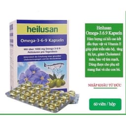 Heilusan Omega-3-6-9 Kapseln I Nhập khẩu chính hãng Đức I Hỗ trợ giảm mỡ máu, phát triển não bộ, bảo vệ mắt.thuochieuqua 3