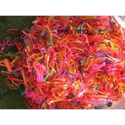 Sỉ 1kg dây chun buộc tóc nhiều màu, chun buộc tóc cho bé 8