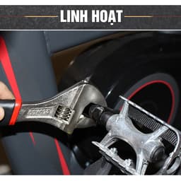 Cờ lê mỏ lết đa năng tay cầm cao su, Mỏ lết thép xịn chống rỉ đủ cỡ 8inch-10inch-12inch - ML01 4