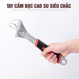 Cờ lê mỏ lết đa năng tay cầm cao su, Mỏ lết thép xịn chống rỉ đủ cỡ 8inch-10inch-12inch - ML01 3