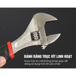 Cờ lê mỏ lết đa năng tay cầm cao su, Mỏ lết thép xịn chống rỉ đủ cỡ 8inch-10inch-12inch - ML01 9