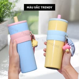Ly giữ nhiệt 710ml có ống hút, ly giữ nhiệt nóng lạnh inox 316 cao cấp có quai xách tiện lợi 2025 2