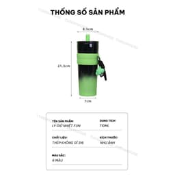 Ly giữ nhiệt 710ml có ống hút, ly giữ nhiệt nóng lạnh inox 316 cao cấp có quai xách tiện lợi 2025 8