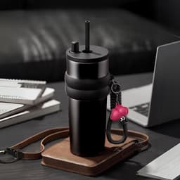 Ly giữ nhiệt 710ml có ống hút, ly giữ nhiệt nóng lạnh inox 316 cao cấp có quai xách tiện lợi 2025 3