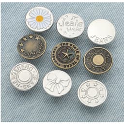 Bộ 42 khuy quần jean 17mm, cúc kim loại họa tiết, kèm tua vít tháo dễ dàng, tiện lợi cho người dùng. 2