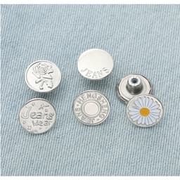 Bộ 42 khuy quần jean 17mm, cúc kim loại họa tiết, kèm tua vít tháo dễ dàng, tiện lợi cho người dùng. 3