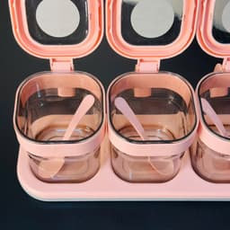 Bộ lọ gia vị 2 3 4 hũ, thiết kế kèm muỗng, khay đựng tiện dụng, hũ gia vị ngăn kiến, không ẩm ỉu 8