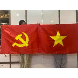 CỜ TỔ QUỐC, CỜ ĐẢNG, CỜ TREO BAN CÔNG, CỜ GIẢI PHÓNG (kt: 0.7m* 1.05m+ 0.7m*0.95m+ 0.9m*1.4m) VẢI SATANH PHI BÓNG 1