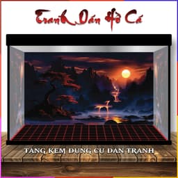 Tranh 3D dán hồ cá - tranh dán bể cá cảnh - decal dán bể cá thuỷ sinh - CÓ SẴN KEO DÁN 1
