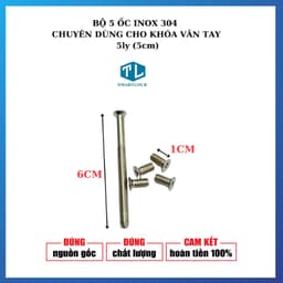 Bộ 5 Bulong bake đầu bằng inox 304 1