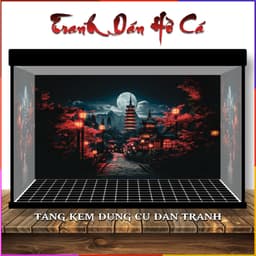 Tranh 3D dán hồ cá - tranh dán bể cá cảnh - decal dán bể cá thuỷ sinh - CÓ SẴN KEO DÁN 1