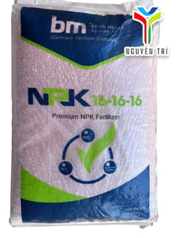 Phân BM Yuroka NPK 16-16-16 nhập khẩu từ Nga dùng cho hoa, rau màu & cây ăn trái bao 25kg 1