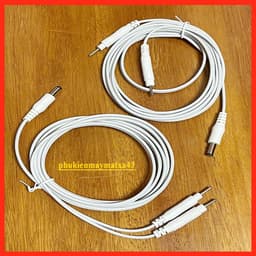Dây điện xung đa năng giắc 5.5mm ra 02 đầu kim dùng cho máy KWD 808 đời cũ, máy massage điện xung 7
