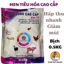 MEN SỐNG BÀO TỬ CAO CẤP (Bịch 0.5KG) Tăng hệ miễn dịch và tiêu hoá tốt, mùi thơm kích thèm ăn cho gia súc gia cầm 1