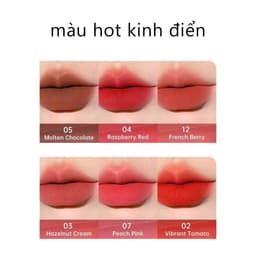 Son Mooekiss Mềm Mịn, Bóng Mỏng, Tint Nhung Lì, Dưỡng Ẩm, Không Khô Môi Và Lâu Trôi 3g-MP2K 6