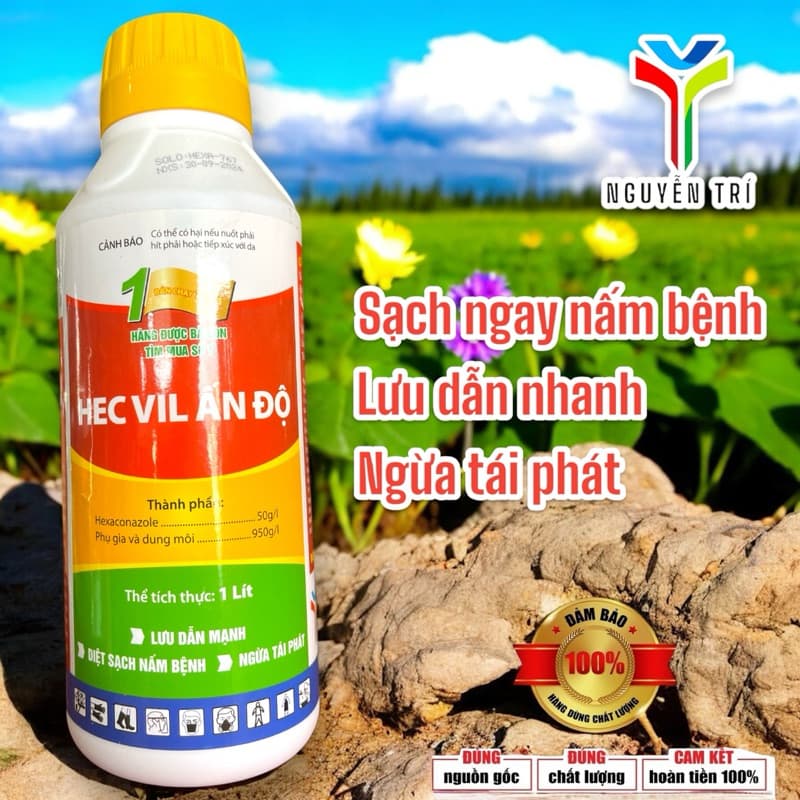 Trị nấm cây trồng hiệu quả Hecvil Ấn độ 1 lít hàng đậm đặc