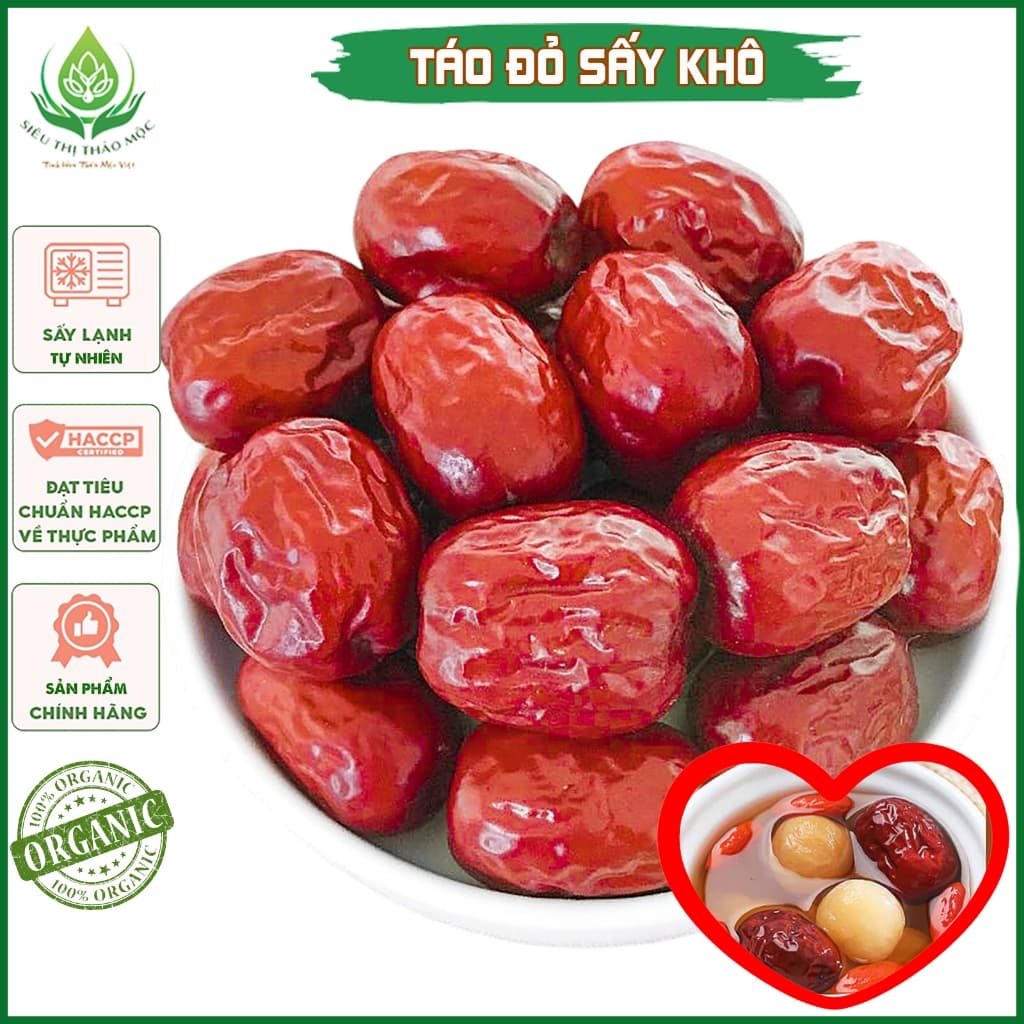 ✅[CHÍNH HÃNG] Táo Đỏ Sấy Khô 1Kg Quả To Táo Đỏ Tân Cương Loại Thượng Hạng Đều Ngon Và Đẹp