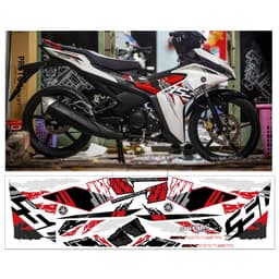 Tem Rời Exciter 155 trắng đỏ mẫu zin decal 3lớp Chất LIệu PVC 1