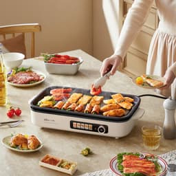 Bếp Nướng Điện Bear GR 4H15C Chính Hãng Nướng Không Khói Chống Dính Công Suất Lớn Cho Gia Đình Tiệc BBQ BẢO HÀNH 18 THÁN 5