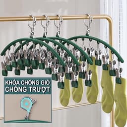 Mắc Dù Phơi Quần Áo Nhựa Cao Cấp Việt Nhật, Móc Dù Vuông, Tròn Kẹp Quần Áo, Đồ Lót- Việt Nhật Plastic Official 8