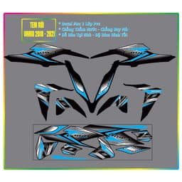 Tem rời xe vario 150/125 cam đen, form chuẩn, Chất liệu PVC Cao Cấp 3 lớp 3