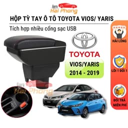 Hộp tỳ tay ô tô dành cho xe Toyota Yaris và Vios, tích hợp cổng USB đời xe 2014 - 2019 1 Lỗ - Bảo hành 12 tháng 1