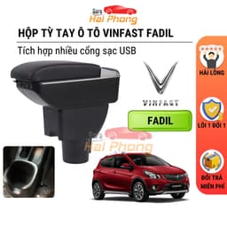Hộp tỳ tay ô tô cao cấp Vinfast Fadil tích hợp 7 cổng USB tiện dụng, lắp đặt dễ dàng - Bảo hành 12 tháng 1
