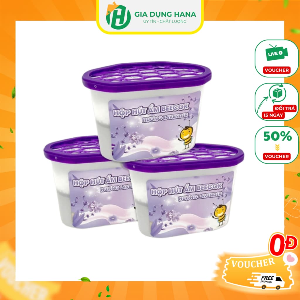 Hộp Hút Ẩm Khử Mùi Hương Lavender Giúp Nhà Bạn Luôn Khô Ráo 230gr