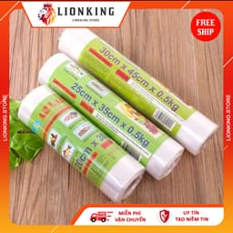 Combo 3 Cuộn Túi Đựng Thực Phẩm Tự Hủy Sinh Học, Đựng Thức Ăn Tủ Lạnh Bảo Quản Sạch Sẽ - Lionking Store 1