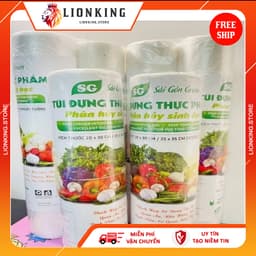 Combo 3 Cuộn Túi Đựng Thực Phẩm Tự Hủy Sinh Học, Đựng Thức Ăn Tủ Lạnh Bảo Quản Sạch Sẽ - Lionking Store 3