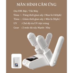 Máy Sấy Giày Thông Minh RULAX, Sấy Được 2 Đôi Cùng Một Lúc, Khử Khuẩn UV Và Ion Âm 2